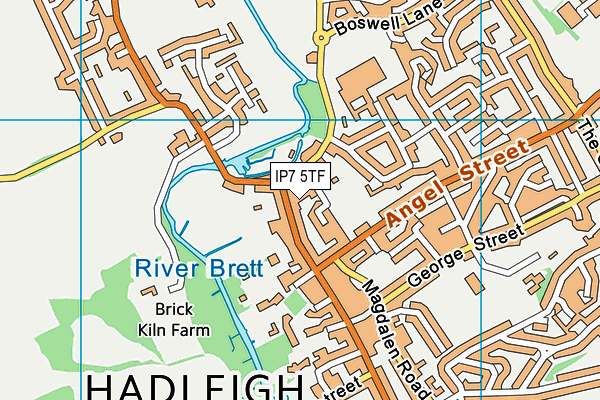 IP7 5TF map - OS VectorMap District (Ordnance Survey)