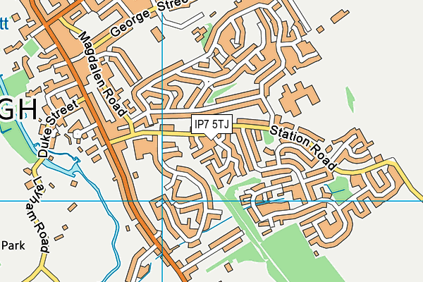 IP7 5TJ map - OS VectorMap District (Ordnance Survey)