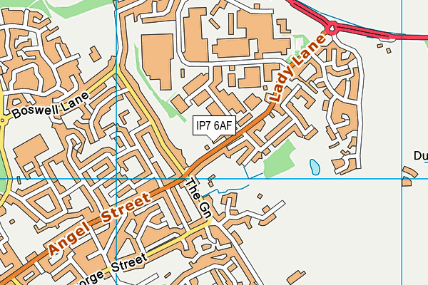 IP7 6AF map - OS VectorMap District (Ordnance Survey)
