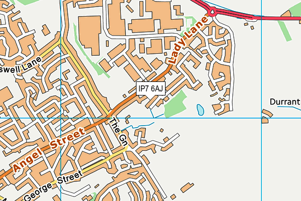 IP7 6AJ map - OS VectorMap District (Ordnance Survey)