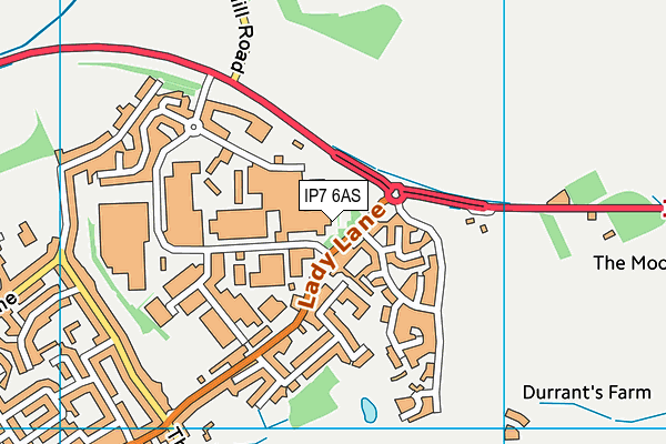 IP7 6AS map - OS VectorMap District (Ordnance Survey)