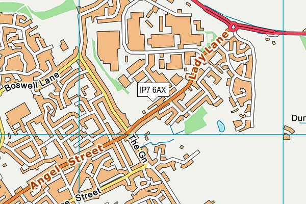 IP7 6AX map - OS VectorMap District (Ordnance Survey)