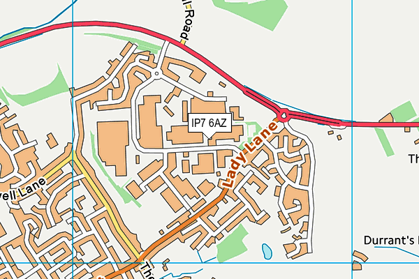 IP7 6AZ map - OS VectorMap District (Ordnance Survey)