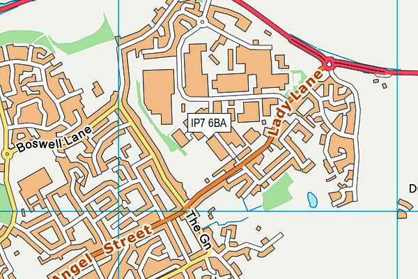 IP7 6BA map - OS VectorMap District (Ordnance Survey)