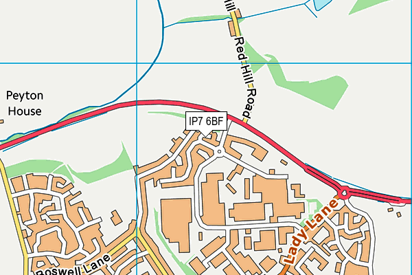IP7 6BF map - OS VectorMap District (Ordnance Survey)