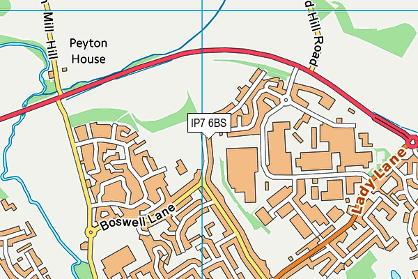 IP7 6BS map - OS VectorMap District (Ordnance Survey)