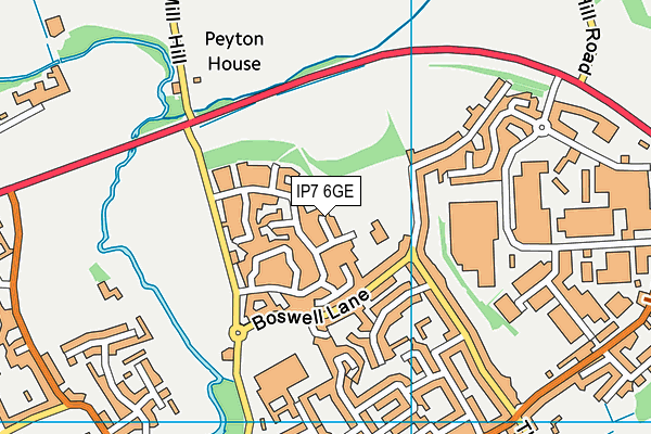 IP7 6GE map - OS VectorMap District (Ordnance Survey)