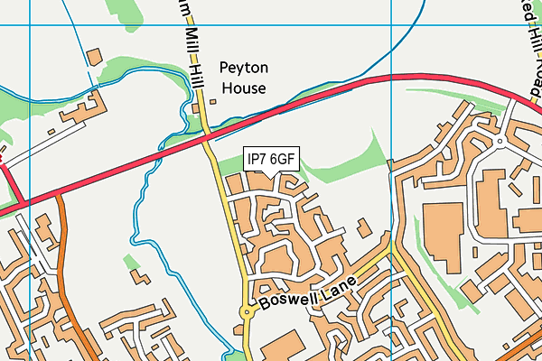 IP7 6GF map - OS VectorMap District (Ordnance Survey)