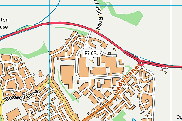 IP7 6RJ map - OS VectorMap District (Ordnance Survey)