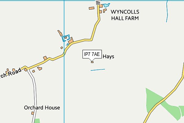 IP7 7AE map - OS VectorMap District (Ordnance Survey)