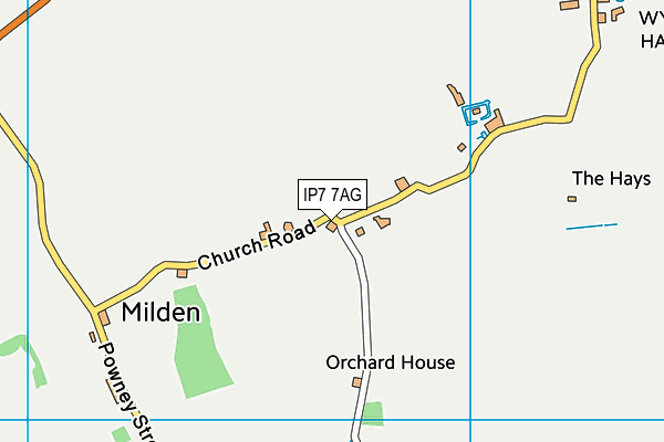 IP7 7AG map - OS VectorMap District (Ordnance Survey)