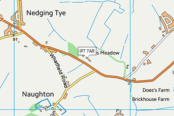 IP7 7AR map - OS VectorMap District (Ordnance Survey)