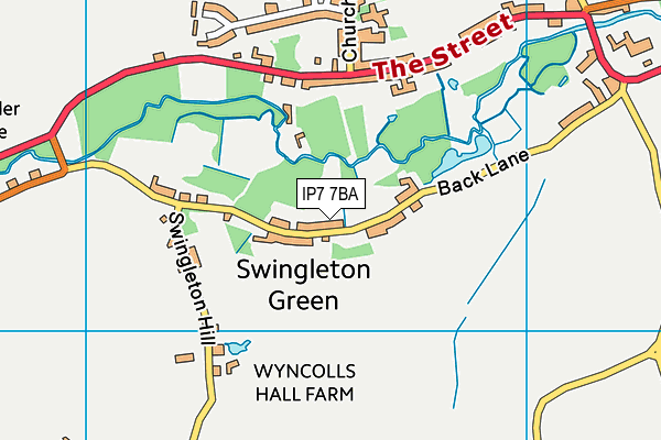 IP7 7BA map - OS VectorMap District (Ordnance Survey)