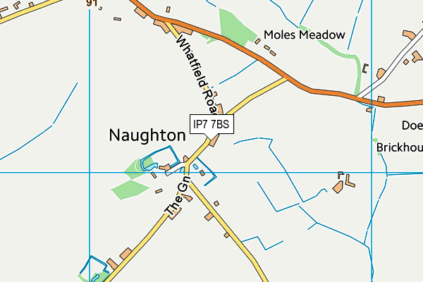 IP7 7BS map - OS VectorMap District (Ordnance Survey)