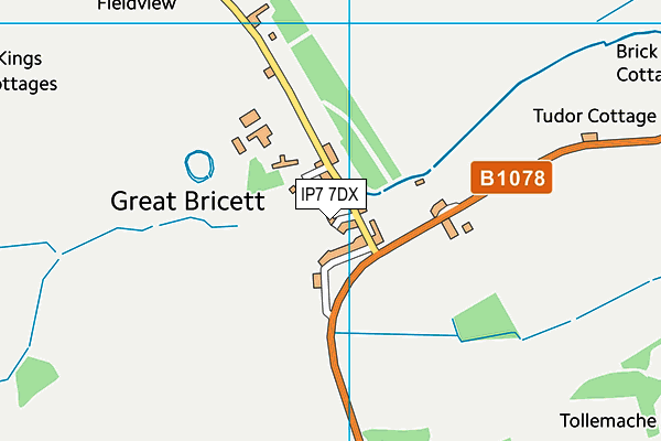 IP7 7DX map - OS VectorMap District (Ordnance Survey)