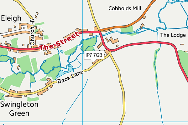 IP7 7GB map - OS VectorMap District (Ordnance Survey)