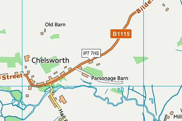 IP7 7HS map - OS VectorMap District (Ordnance Survey)