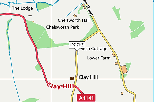 IP7 7HZ map - OS VectorMap District (Ordnance Survey)