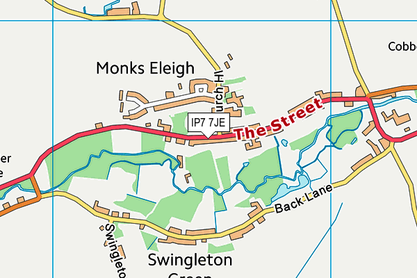 IP7 7JE map - OS VectorMap District (Ordnance Survey)