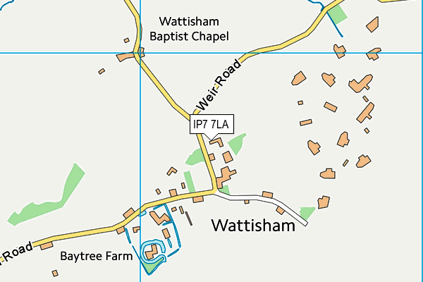 IP7 7LA map - OS VectorMap District (Ordnance Survey)