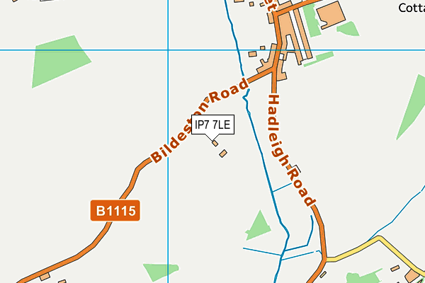 IP7 7LE map - OS VectorMap District (Ordnance Survey)