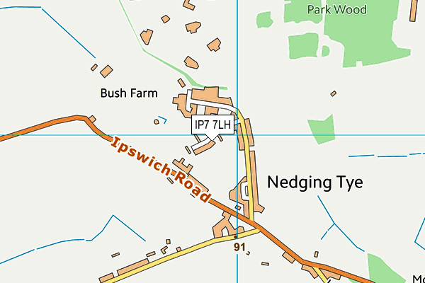 IP7 7LH map - OS VectorMap District (Ordnance Survey)