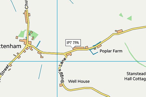 IP7 7PA map - OS VectorMap District (Ordnance Survey)