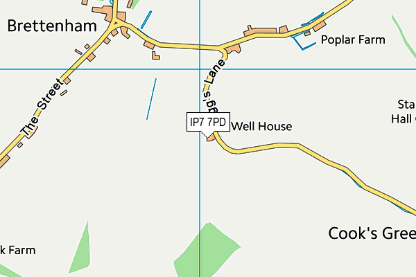 IP7 7PD map - OS VectorMap District (Ordnance Survey)