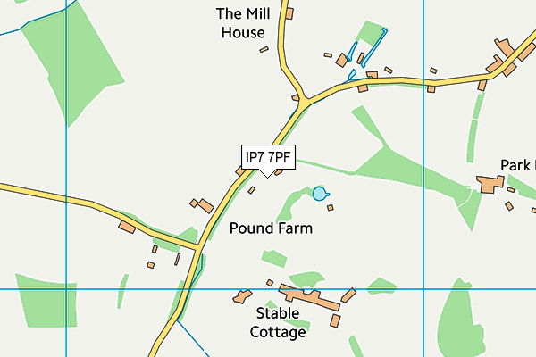 IP7 7PF map - OS VectorMap District (Ordnance Survey)