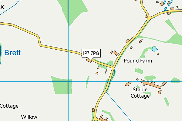 IP7 7PG map - OS VectorMap District (Ordnance Survey)