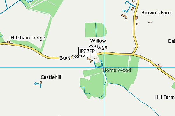 IP7 7PP map - OS VectorMap District (Ordnance Survey)