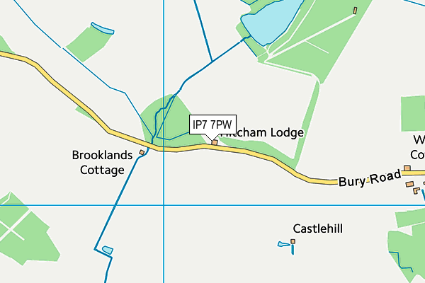 IP7 7PW map - OS VectorMap District (Ordnance Survey)