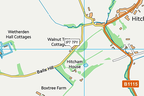 IP7 7PY map - OS VectorMap District (Ordnance Survey)