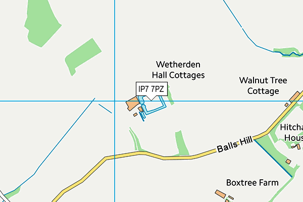 IP7 7PZ map - OS VectorMap District (Ordnance Survey)