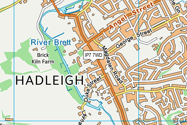 IP7 7WD map - OS VectorMap District (Ordnance Survey)