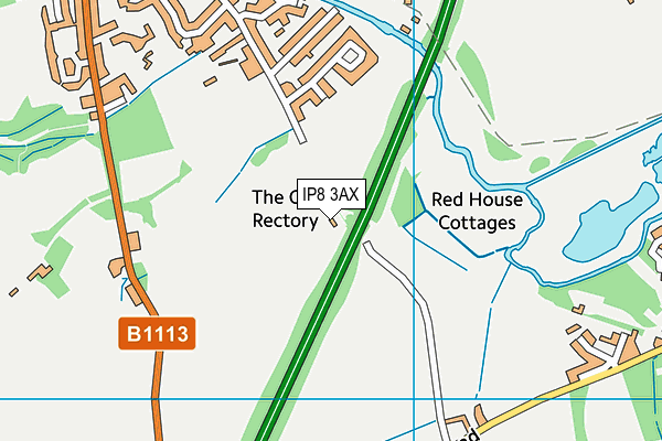 IP8 3AX map - OS VectorMap District (Ordnance Survey)