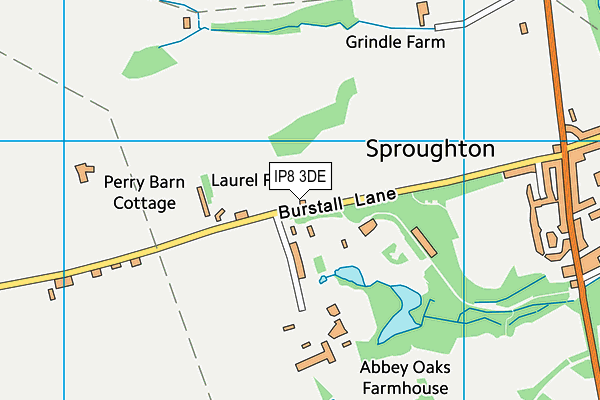 IP8 3DE map - OS VectorMap District (Ordnance Survey)