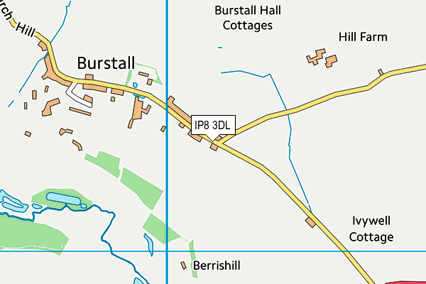 IP8 3DL map - OS VectorMap District (Ordnance Survey)