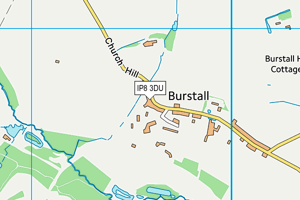 IP8 3DU map - OS VectorMap District (Ordnance Survey)