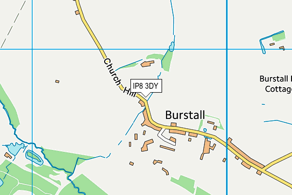 IP8 3DY map - OS VectorMap District (Ordnance Survey)