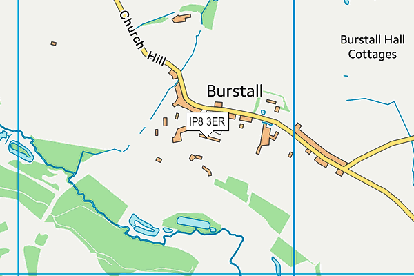 IP8 3ER map - OS VectorMap District (Ordnance Survey)