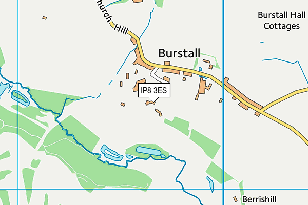 IP8 3ES map - OS VectorMap District (Ordnance Survey)