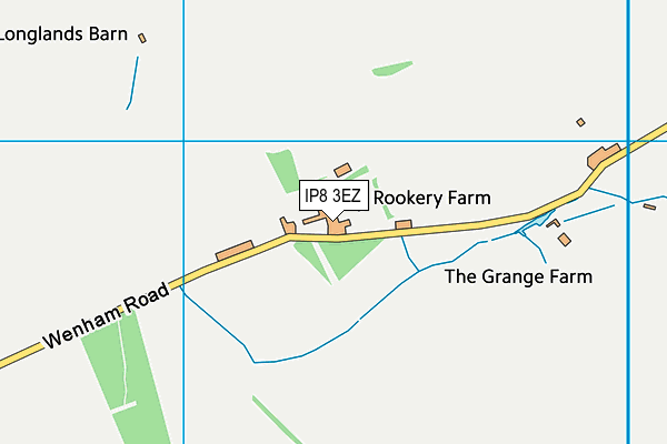 IP8 3EZ map - OS VectorMap District (Ordnance Survey)