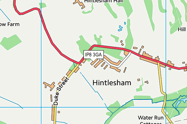 IP8 3GA map - OS VectorMap District (Ordnance Survey)