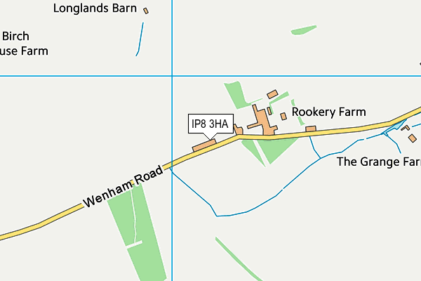 IP8 3HA map - OS VectorMap District (Ordnance Survey)