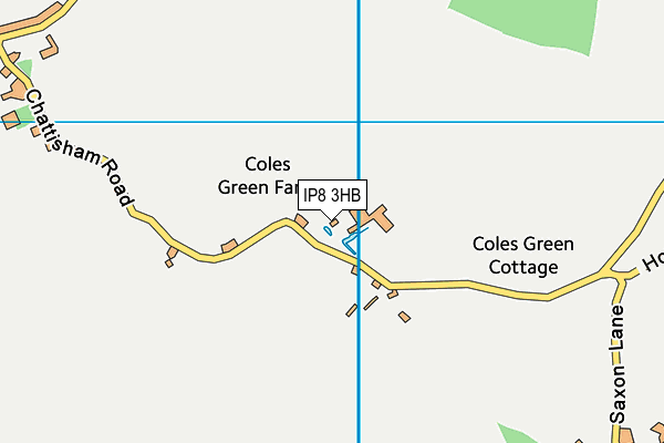 IP8 3HB map - OS VectorMap District (Ordnance Survey)