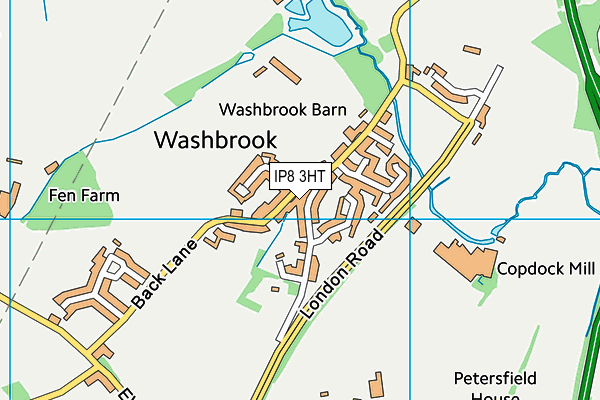 IP8 3HT map - OS VectorMap District (Ordnance Survey)