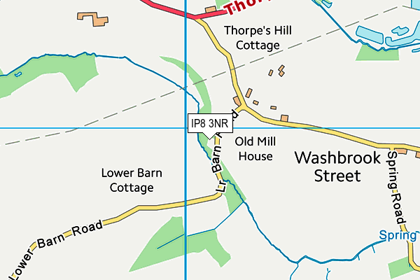 IP8 3NR map - OS VectorMap District (Ordnance Survey)