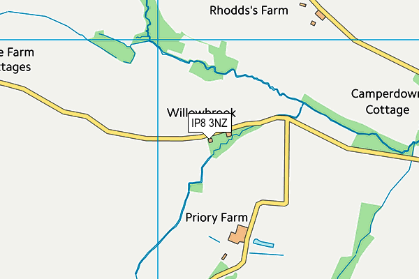 IP8 3NZ map - OS VectorMap District (Ordnance Survey)