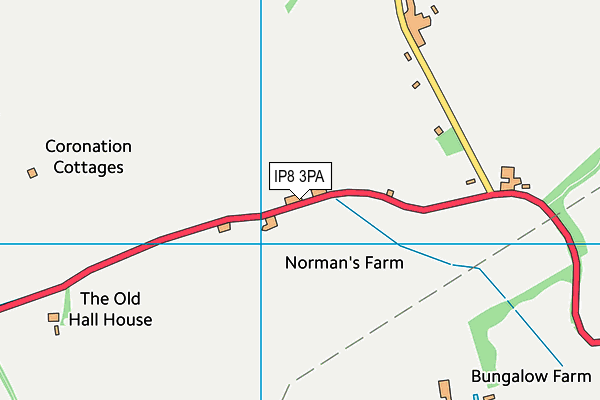 IP8 3PA map - OS VectorMap District (Ordnance Survey)